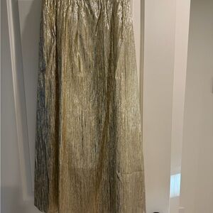 Elegant Gold Maxi Skirt